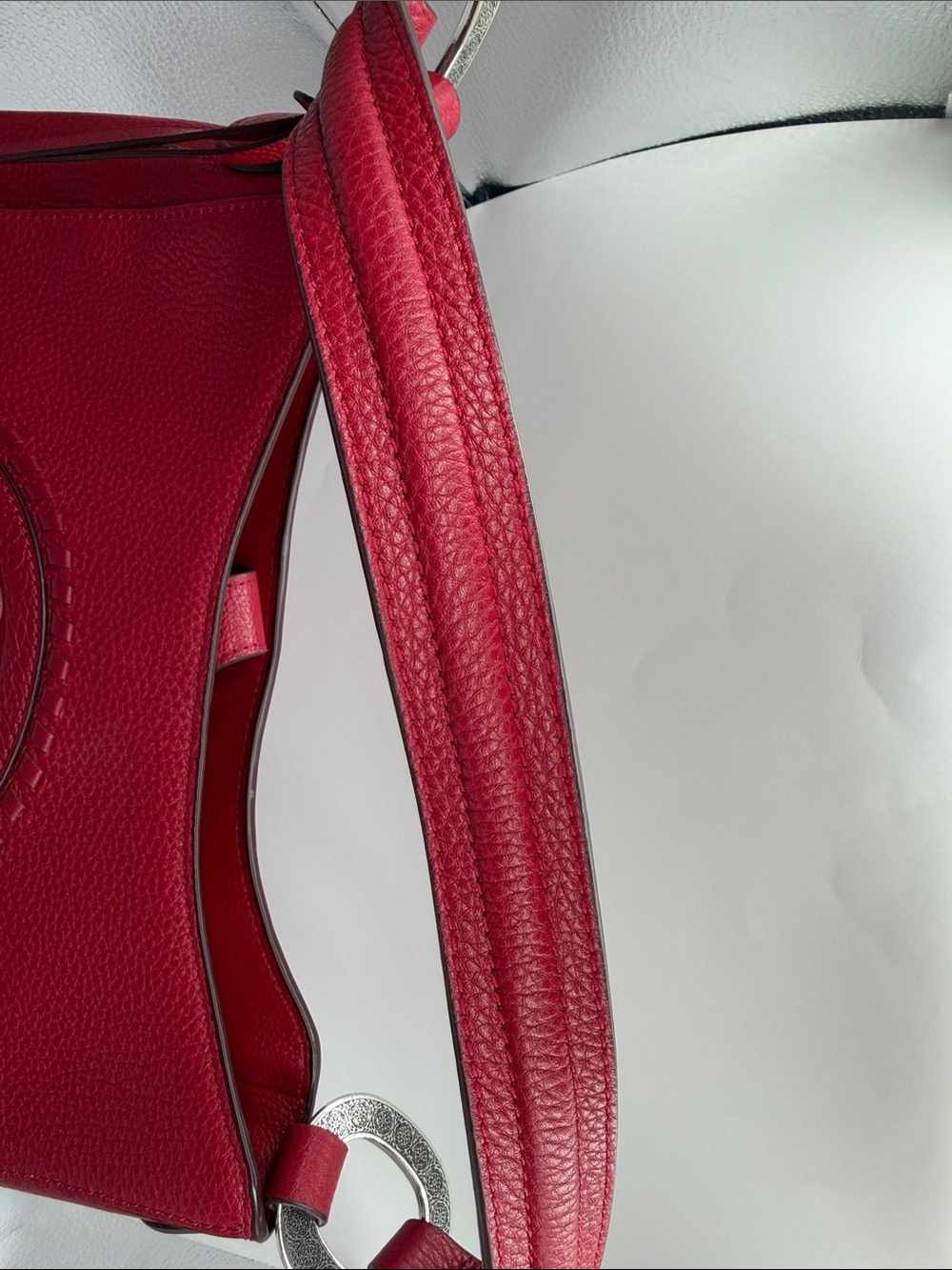 Retired Brighton Ferrara Medallion Adeline Red Shoulder Bag - Picture 13 of 16